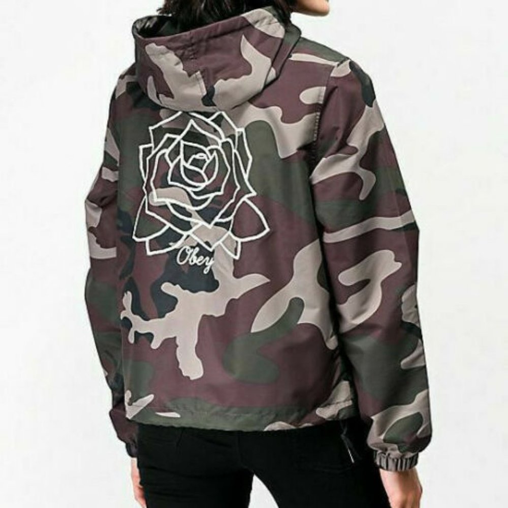 Obey Hooded Windbreaker "Mira Rosa" Camo